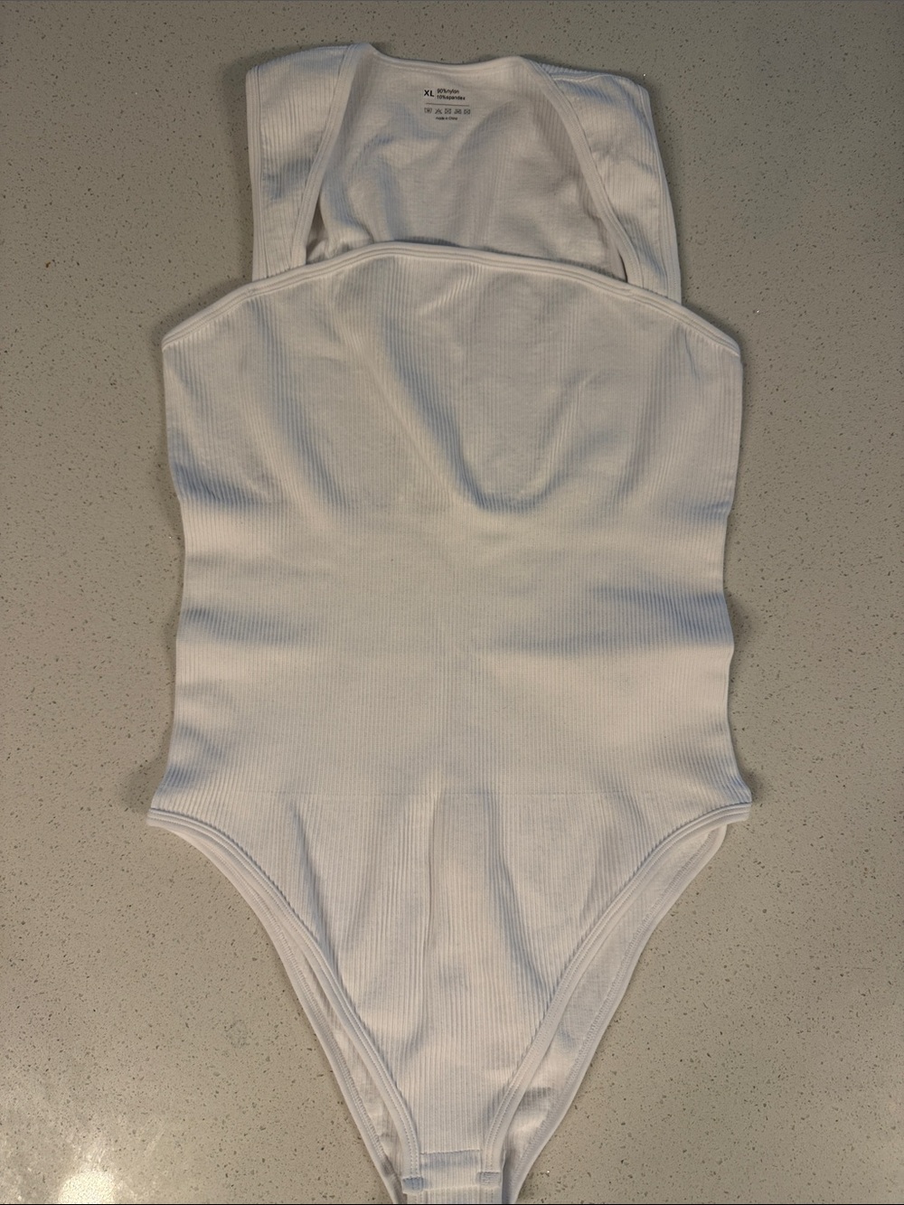 Never Worn White Ribbed Women's Bodysuit